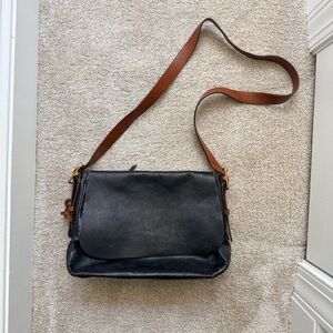 Fossil Black and Brown Crossbody Bag